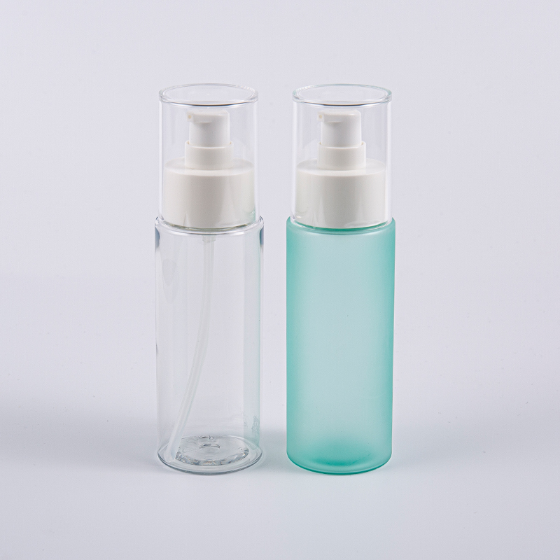 ขวดโทนเนอร์บำรุงผิวหน้า Frost PET ทรงกลมขนาด 100 มล