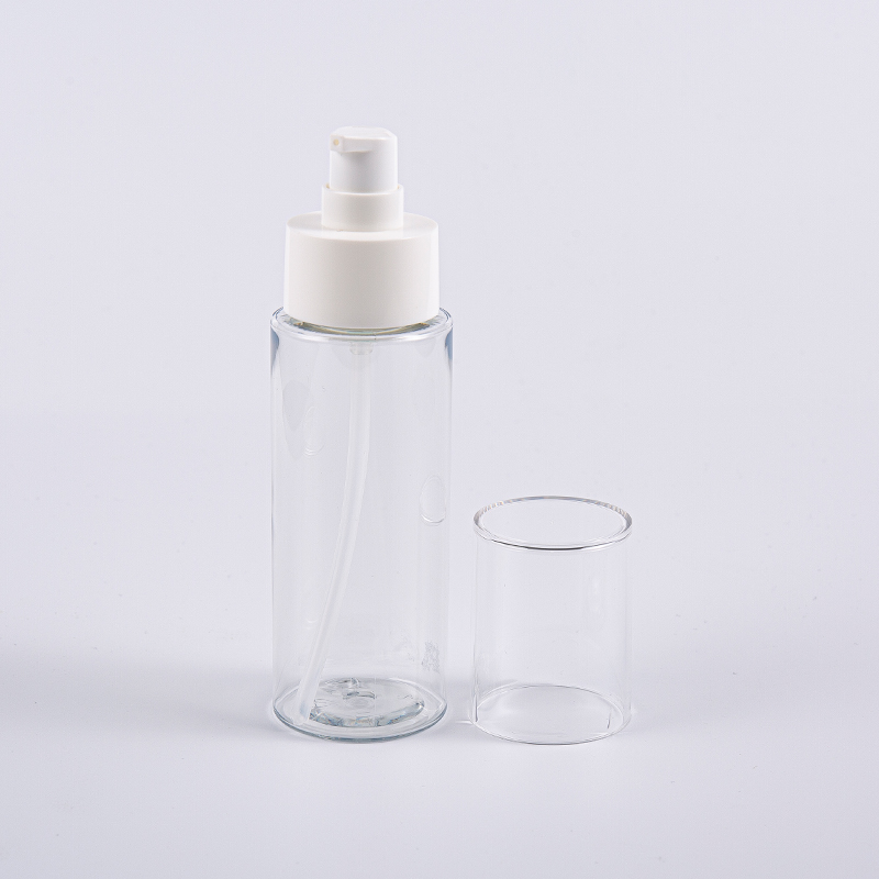 ขวดโทนเนอร์บำรุงผิวหน้า Frost PET ทรงกลมขนาด 100 มล
