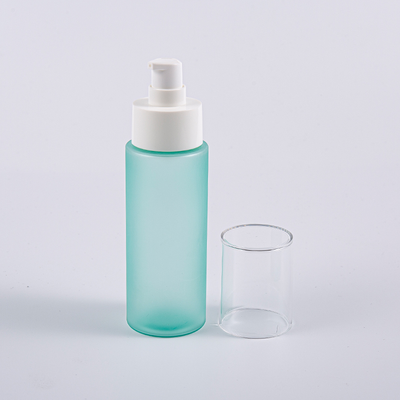 ขวดโทนเนอร์บำรุงผิวหน้า Frost PET ทรงกลมขนาด 100 มล