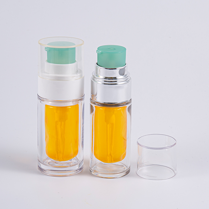 ขวด PETG ใสพร้อมถุงด้านในคอมโพสิตหลายชั้น 30ml ขวดสูญญากาศ 50ml พร้อมปั๊ม ขวด PETG ใสพร้อมถุงด้านในคอมโพสิตหลายชั้น 30ml ขวดสูญญากาศ 50ml พร้อมปั๊ม