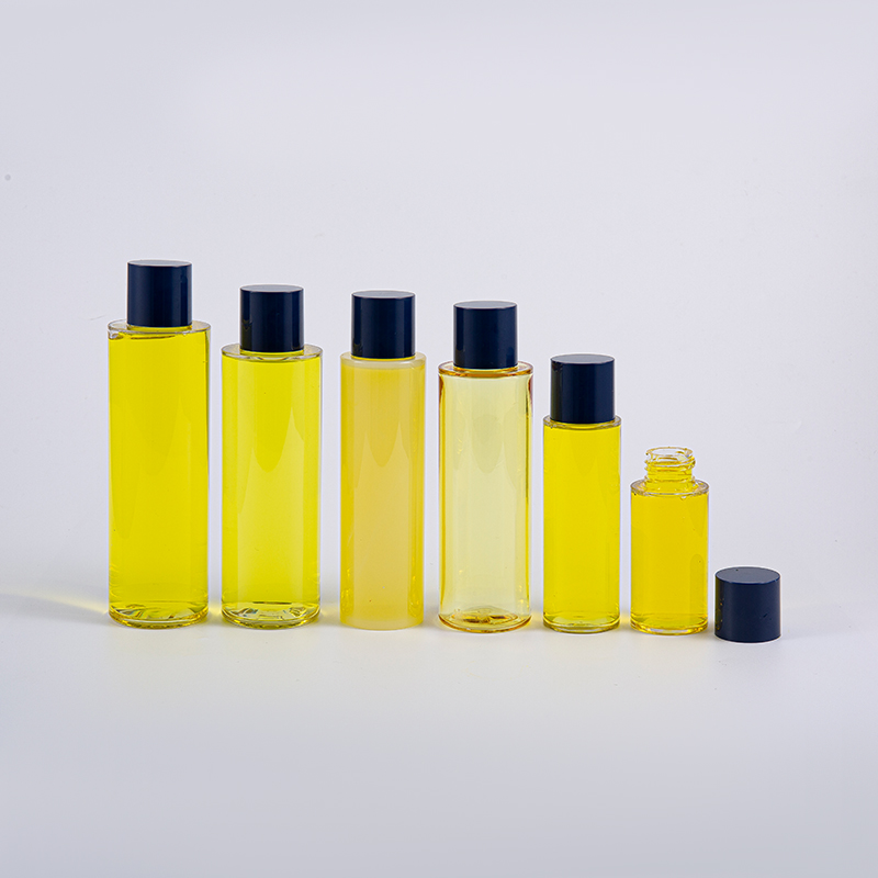 50ml 100ml 120ml 130ml 170ml 200ml ขวดโลชั่น PETG กลมพร้อมฝาเกลียวกลมและเม็ดมีดขนาดเล็ก